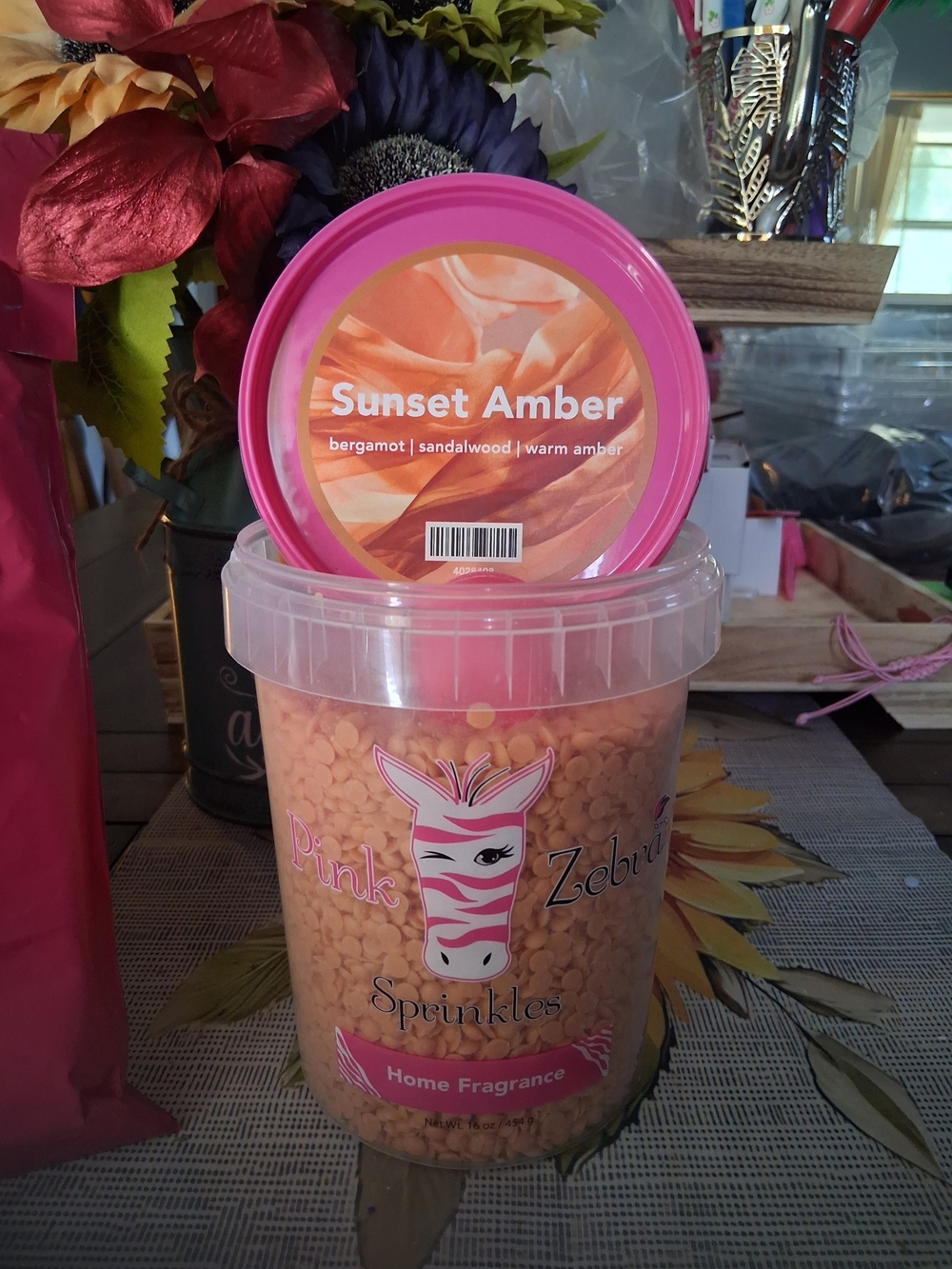 Pink Zebra Sunset Amber Peach & Pink Home Fragrance Sprinkles